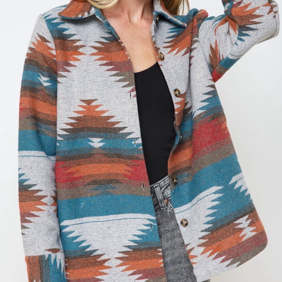 Aztec Rancher Yellowstone Shacket Jacket - Picture 7 of 12